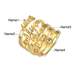 Jewelry Personalized Name Opening Ring