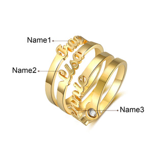 Jewelry Personalized Name Opening Ring