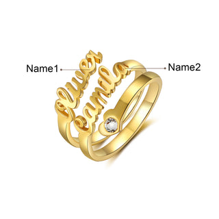 Jewelry Personalized Name Opening Ring