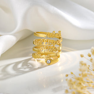 Jewelry Personalized Name Opening Ring