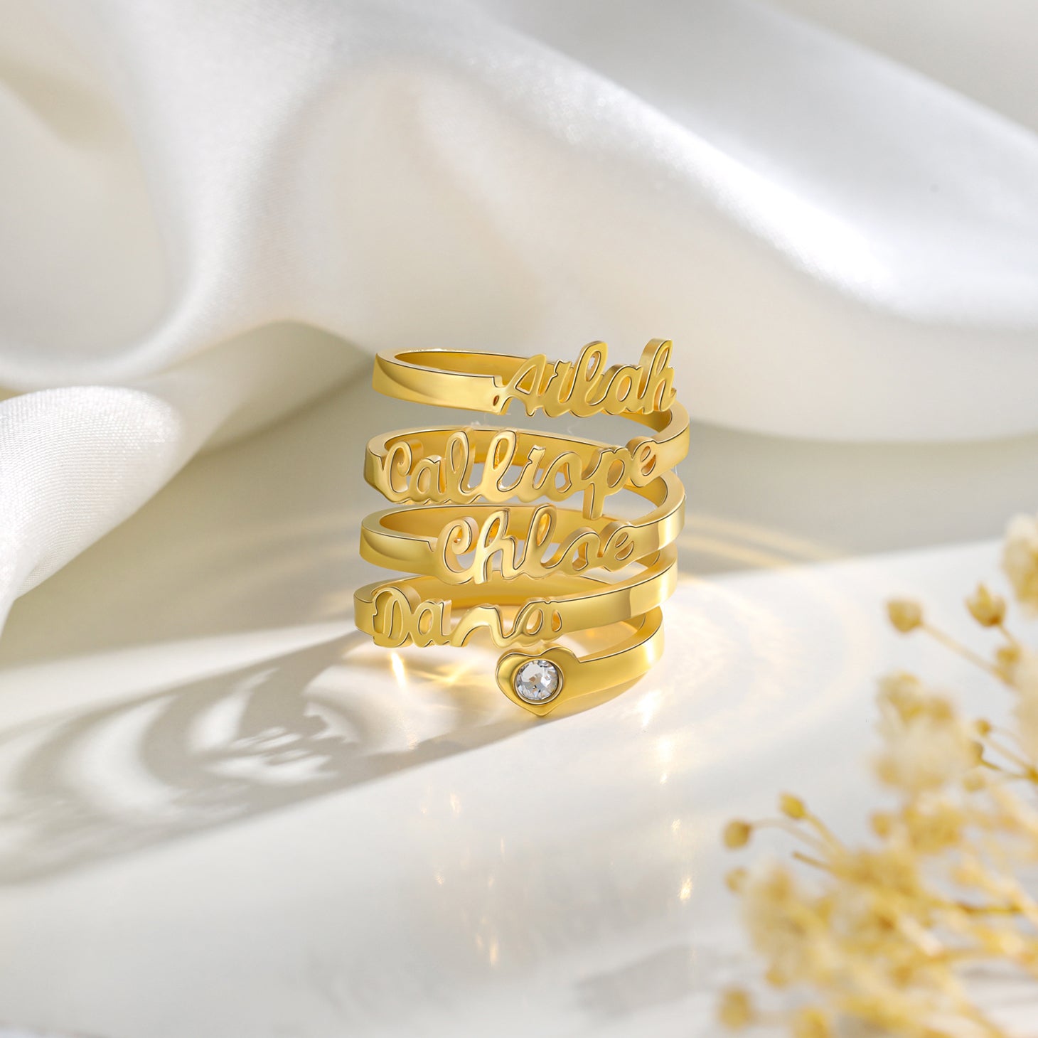 Jewelry Personalized Name Opening Ring