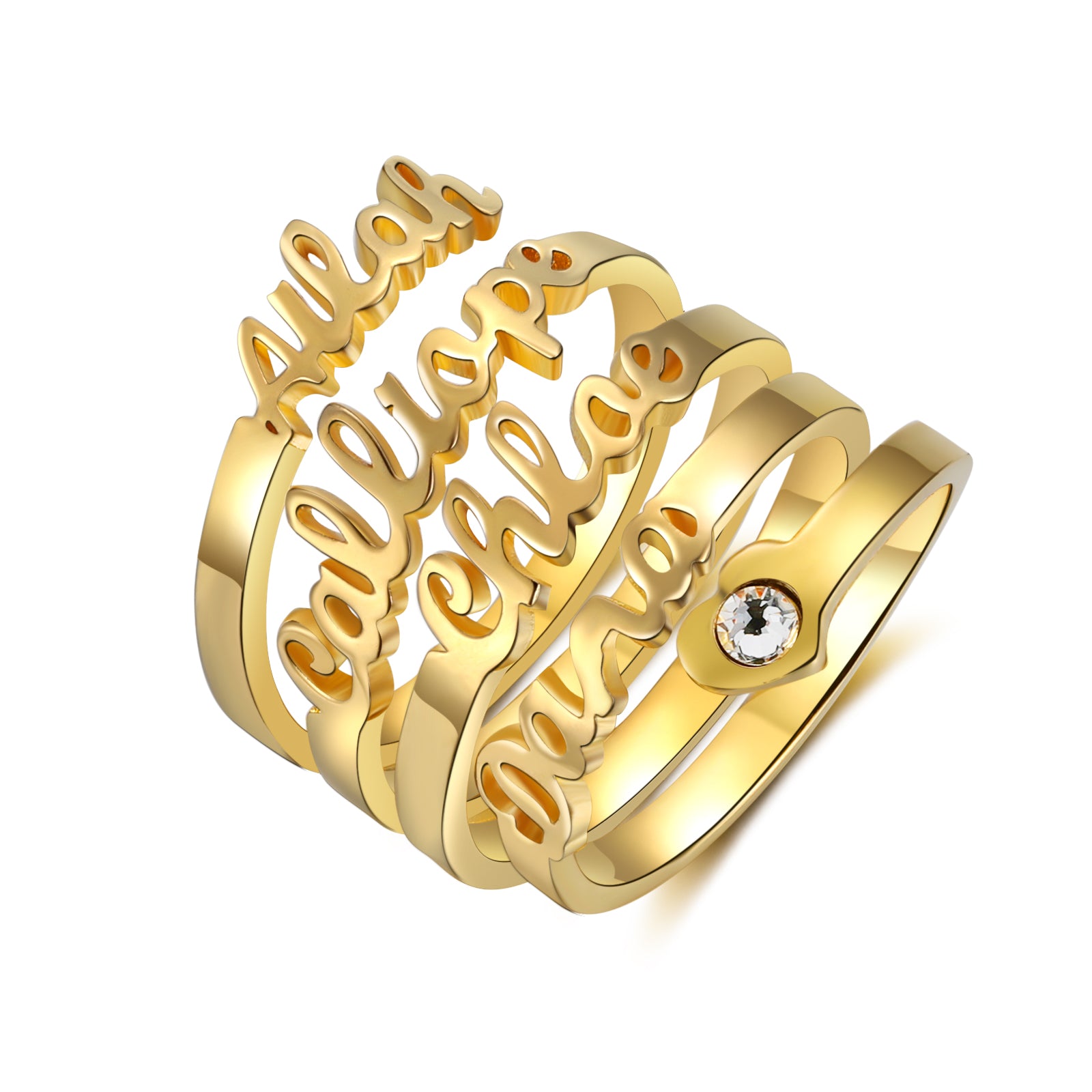 Jewelry Personalized Name Opening Ring