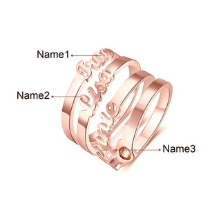 Jewelry Personalized Name Opening Ring