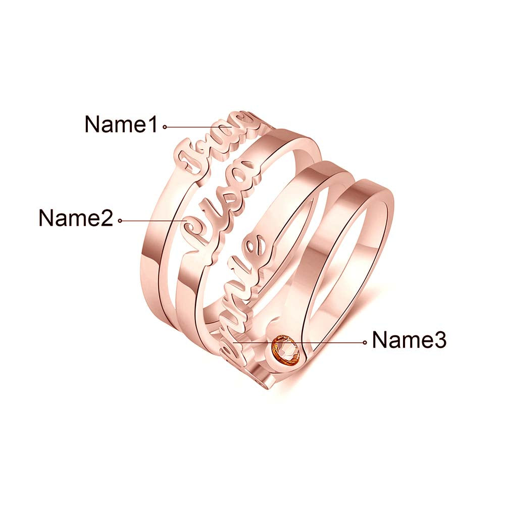 Jewelry Personalized Name Opening Ring