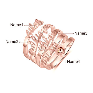 Jewelry Personalized Name Opening Ring