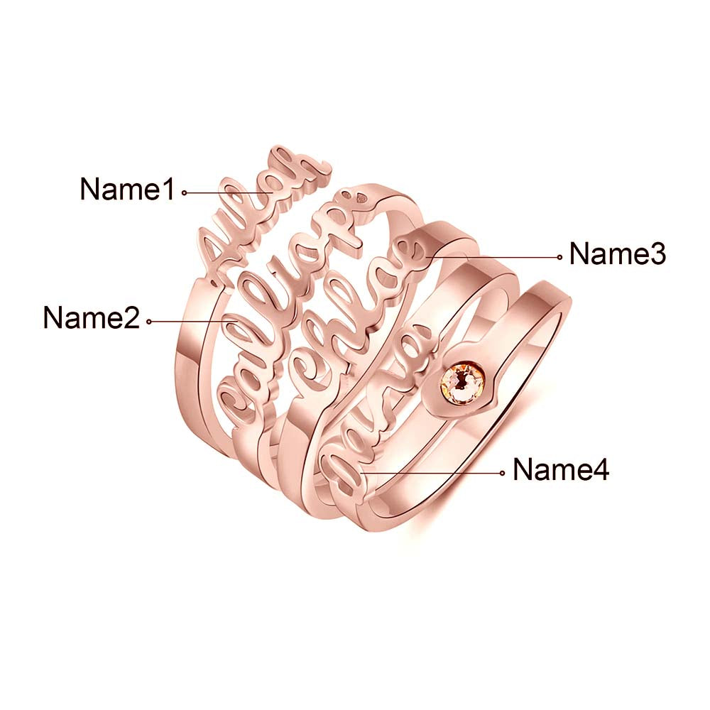 Jewelry Personalized Name Opening Ring