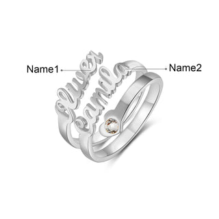 Jewelry Personalized Name Opening Ring