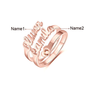 Jewelry Personalized Name Opening Ring