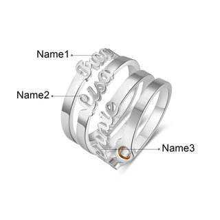 Jewelry Personalized Name Opening Ring