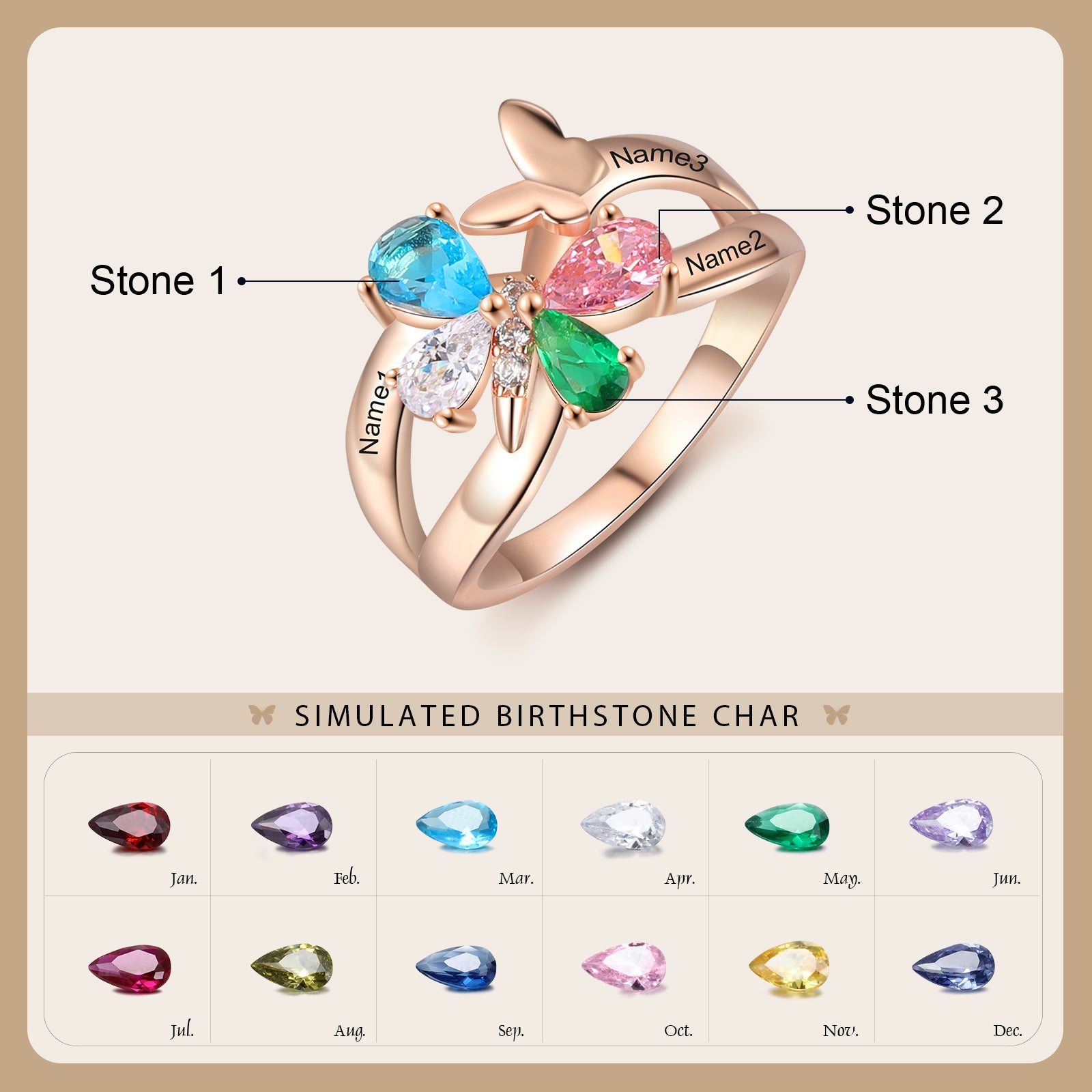 Custom Butterfly Ring