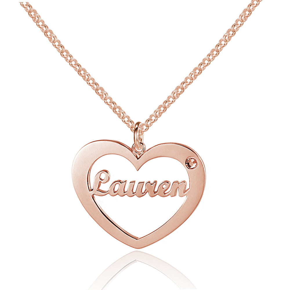 Custom Heart Name Necklace