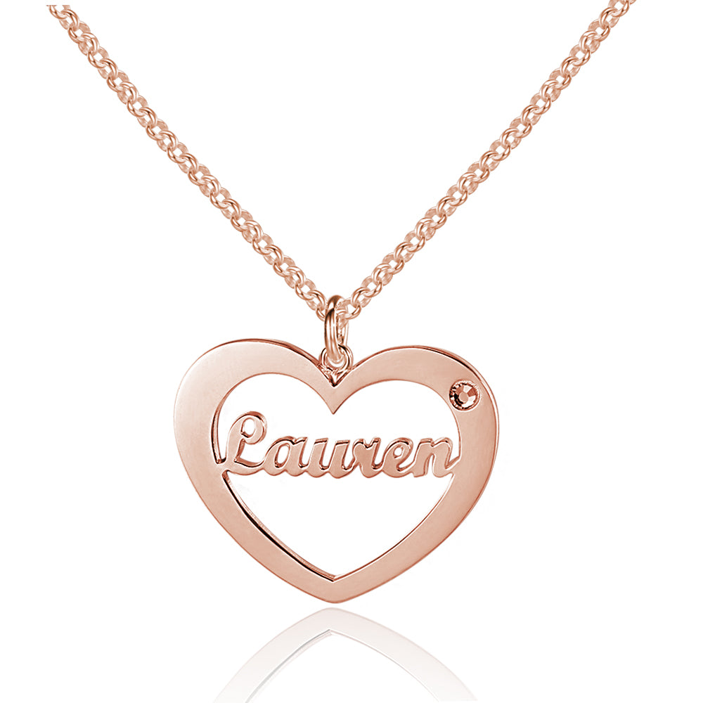 Custom Heart Name Necklace