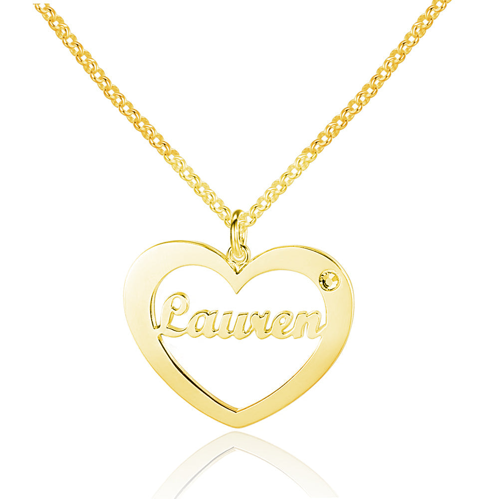 Custom Heart Name Necklace