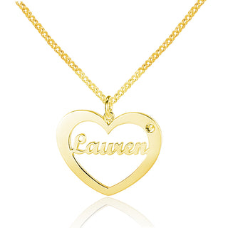 Custom Heart Name Necklace
