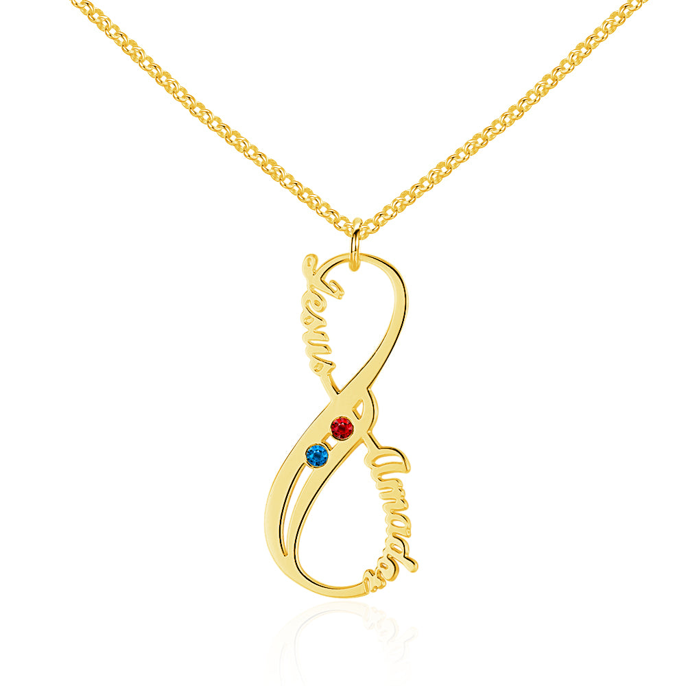 Vertical 8-character name necklace