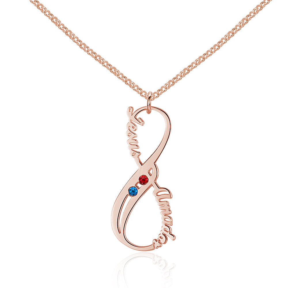 Vertical 8-character name necklace