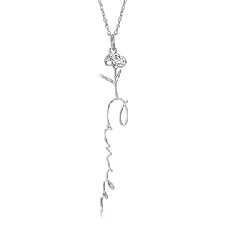 Birthflower Name Necklace