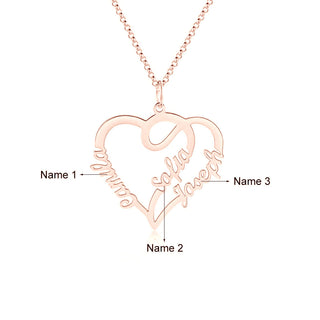 Personalized Gold Plated Heart Name Necklace
