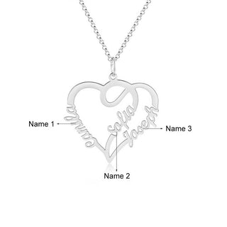 Personalized Gold Plated Heart Name Necklace