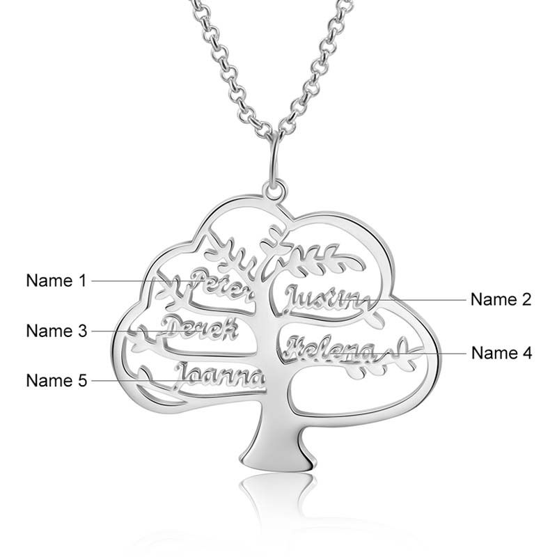 Personalized Rhodium Plated Name Necklace