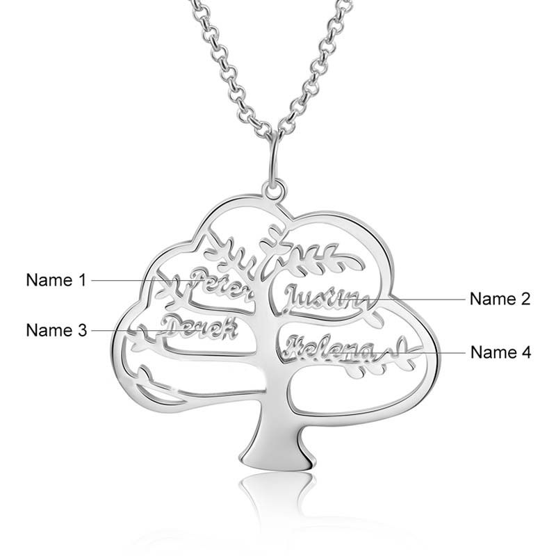Personalized Rhodium Plated Name Necklace