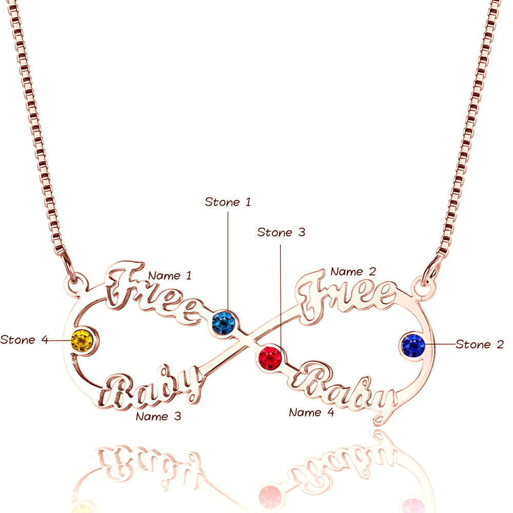 8 Character Birthstone Name Necklace