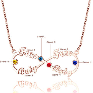 8 Character Birthstone Name Necklace