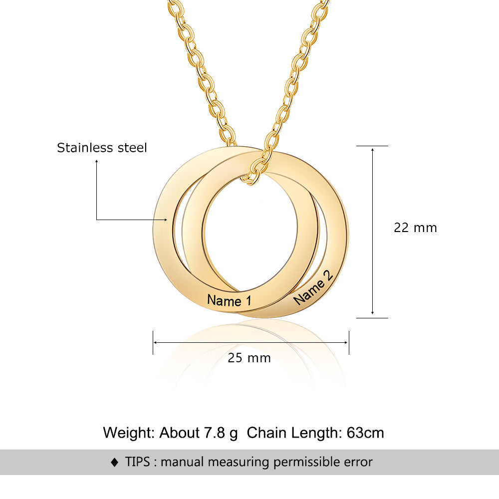Custom Flat Circle Necklace