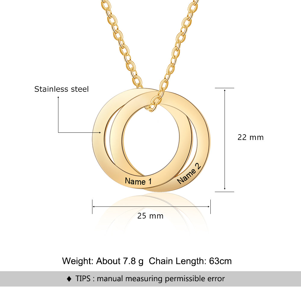 Custom Flat Circle Necklace