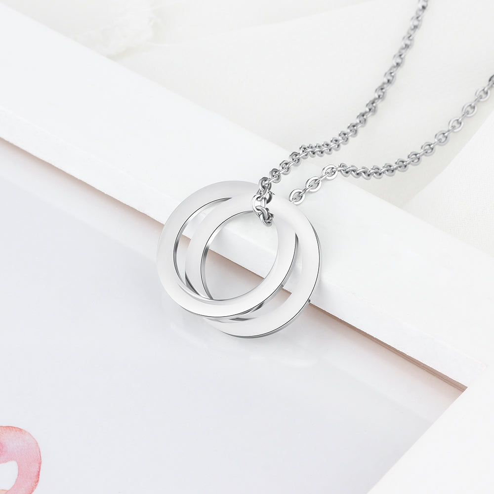 Custom Flat Circle Necklace