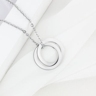 Custom Flat Circle Necklace