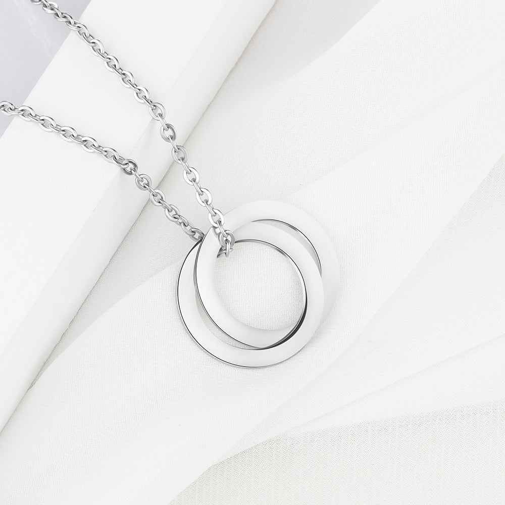 Custom Flat Circle Necklace