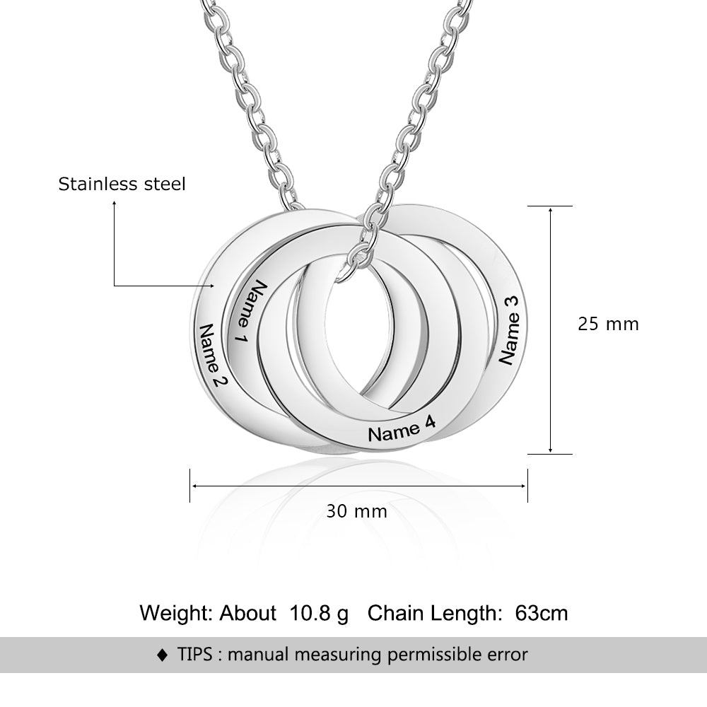 Custom Flat Circle Necklace