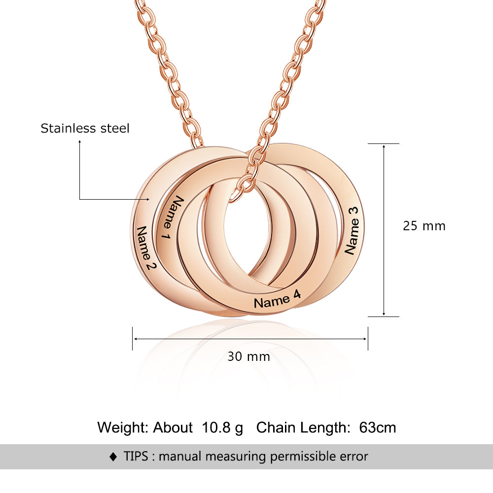 Custom Flat Circle Necklace
