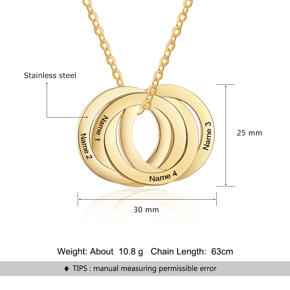 Custom Flat Circle Necklace
