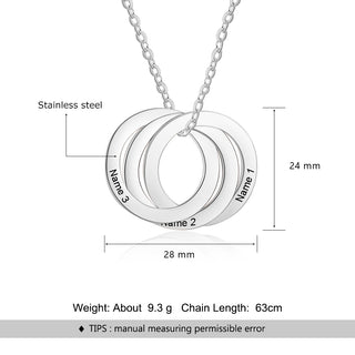 Custom Flat Circle Necklace