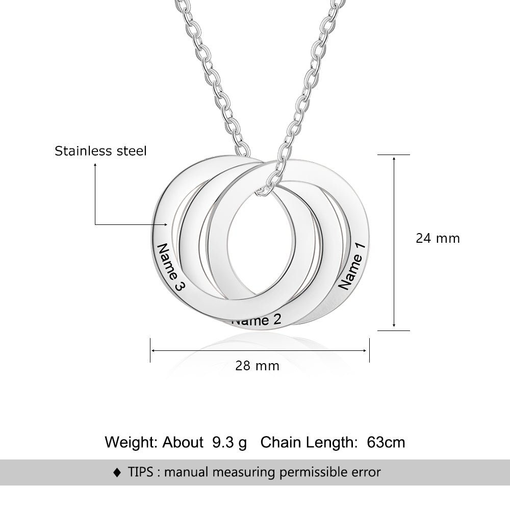 Custom Flat Circle Necklace