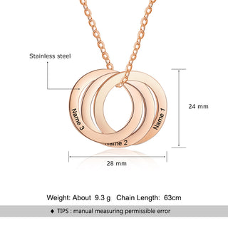 Custom Flat Circle Necklace