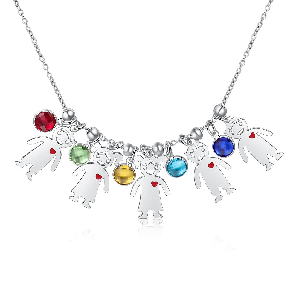 Customizable Quantity Doll Birthstone Necklace