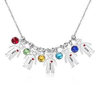 Customizable Quantity Doll Birthstone Necklace