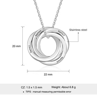 Customized Multi Ring Necklace