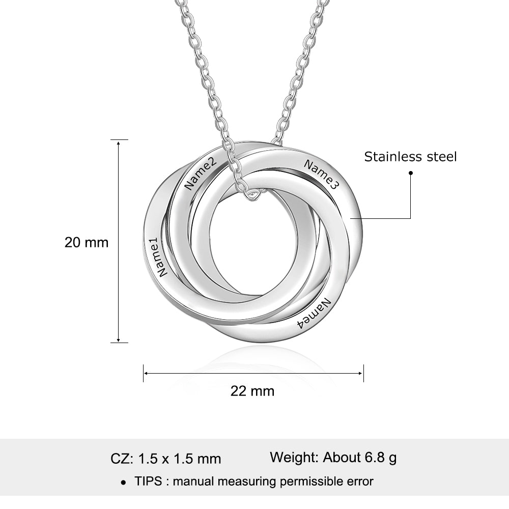 Customized Multi Ring Necklace