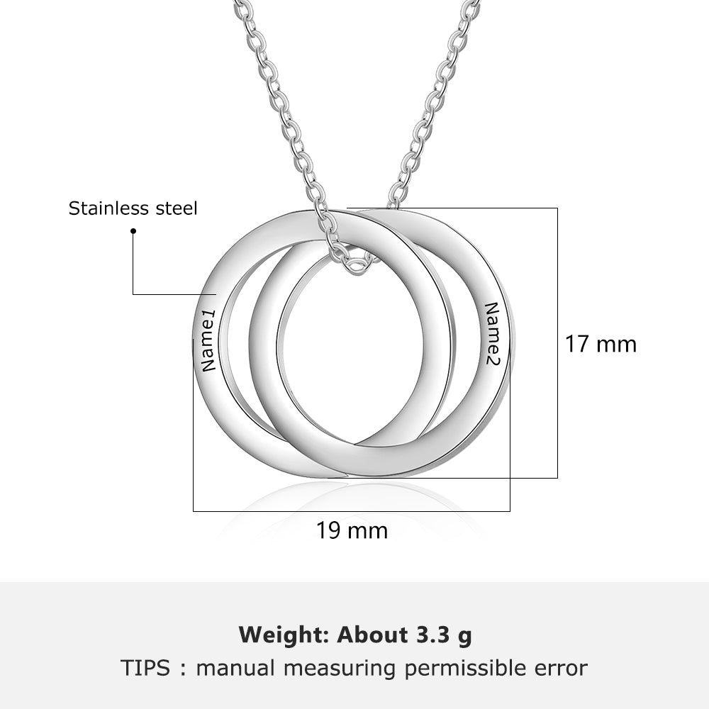 Customized Multi Ring Necklace