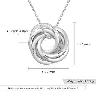 Customized Multi Ring Necklace