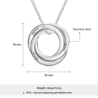 Customized Multi Ring Necklace