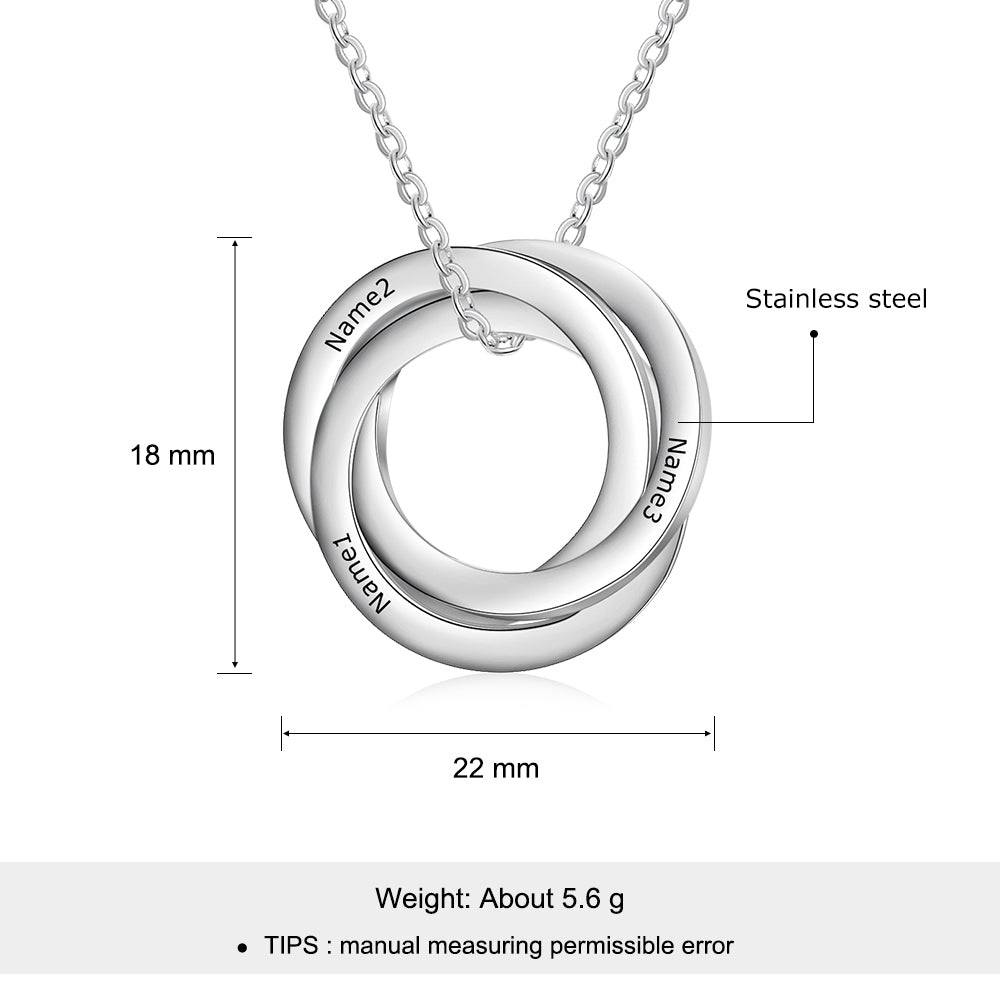 Customized Multi Ring Necklace
