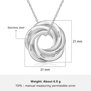 Customized Multi Ring Necklace