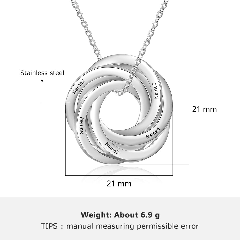 Customized Multi Ring Necklace