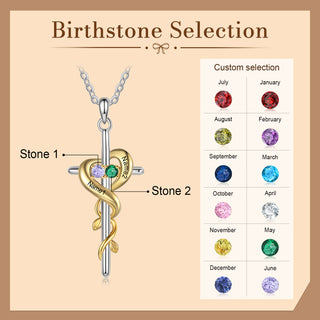 Cooper Cross Vine Pendant Necklace