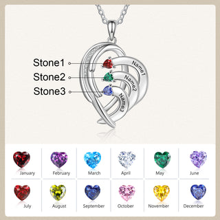 Copper Birthstone Heart Shape Necklace